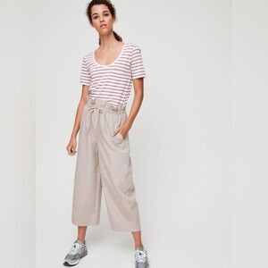 Aritzia The Group by Babaton Kerri Pant Wide Leg Neutral Minimalist Size Large